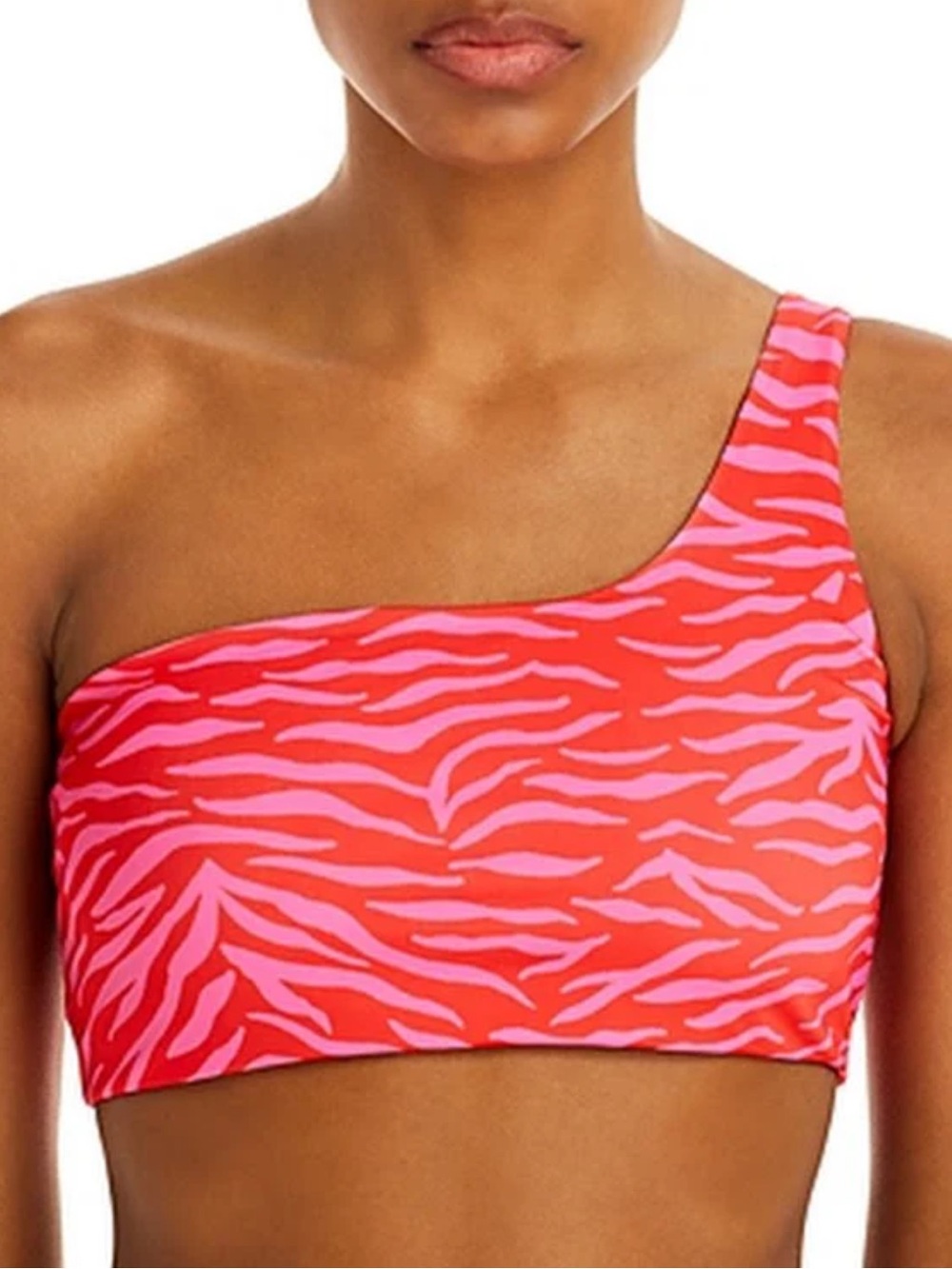 Peixoto Theo Asymmetric Printed Bikini Top Size Medium